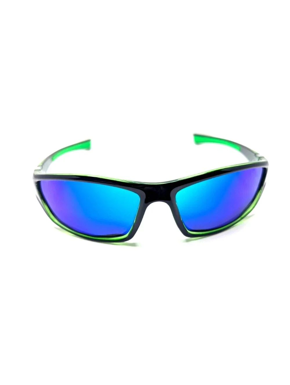 High Definition Blue Mirrored Polarized Wraparound Sports Unisex Sunglasses